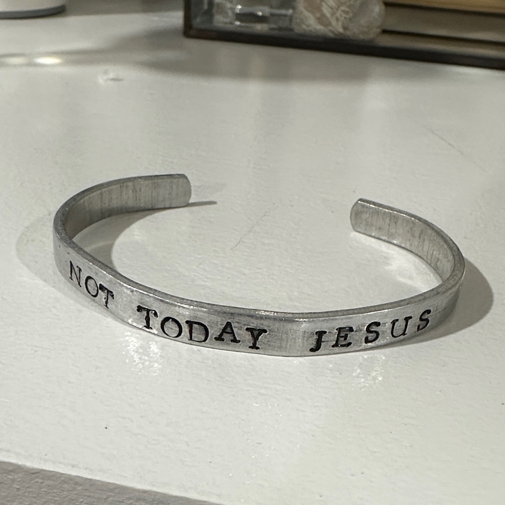 Silver Cuff Bracelet with Engraving